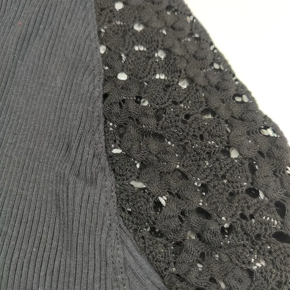 FREE PEOPLE Women's Clemente Mock Neck Top in Black size Extra Small NWOT